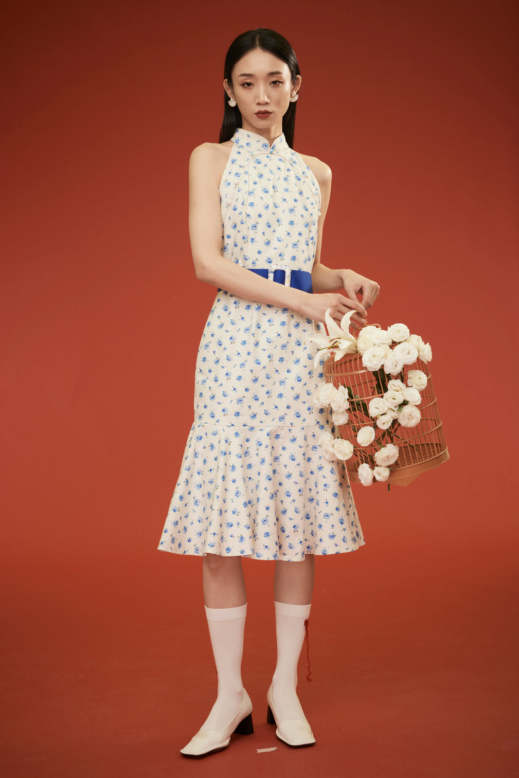 BESPOKE] Jing Halter Cotton Cheongsam Dress – Amanda Fashion Gallery