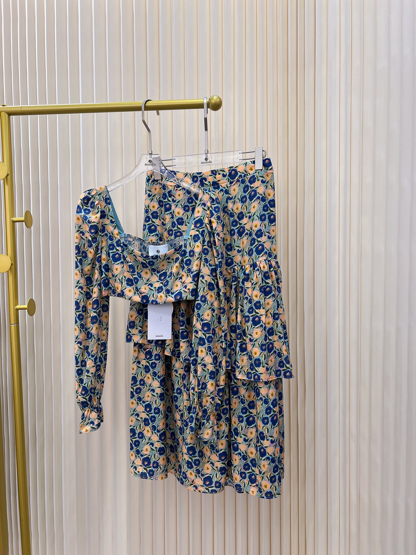 Maritta Crop Top & Skirt Set