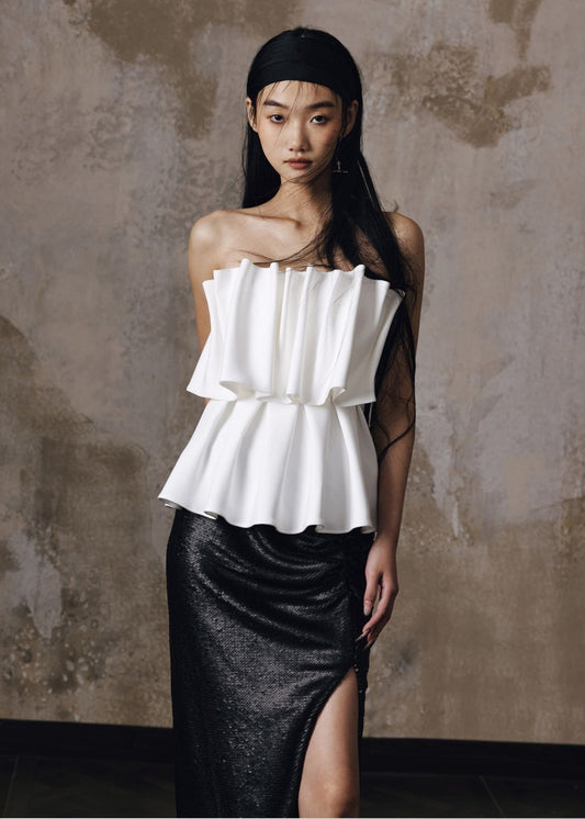 Sophie Pleated Tube Top