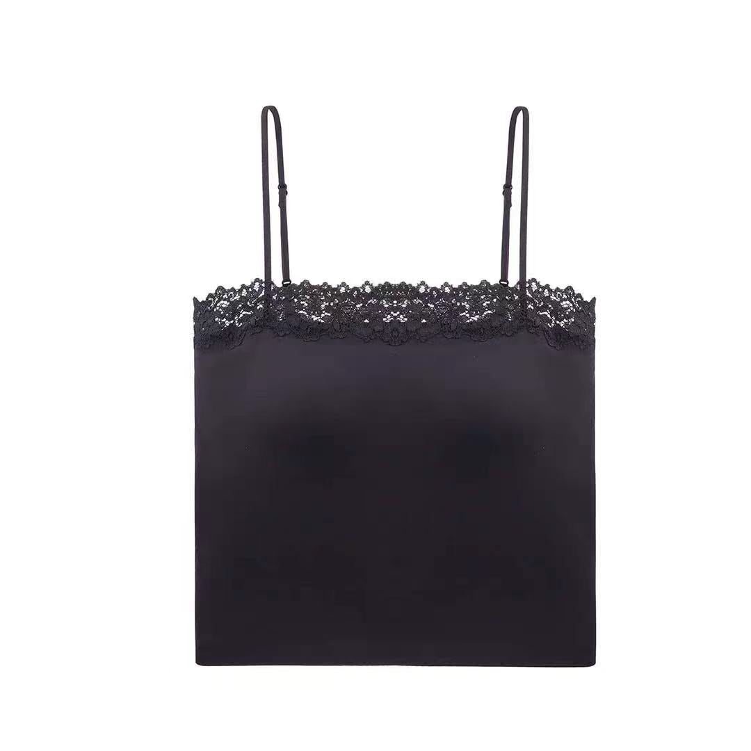 Anselma Sleveless Silk Lace Inner Wear
