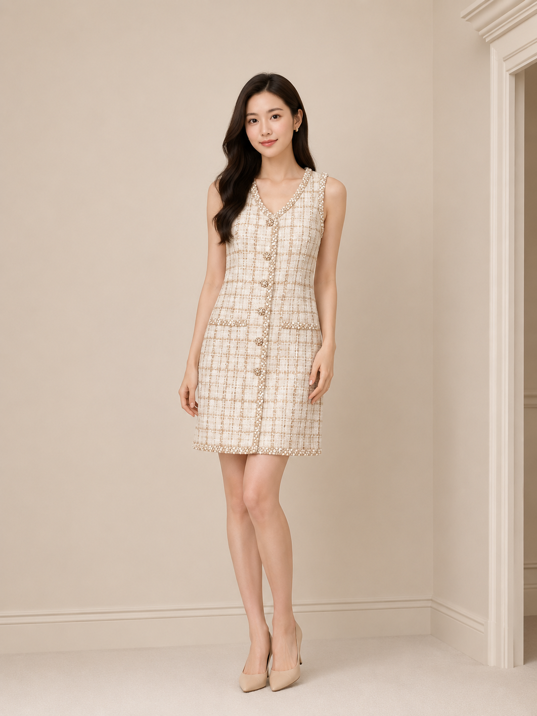 Chérie Tweed Sleeveless Dress