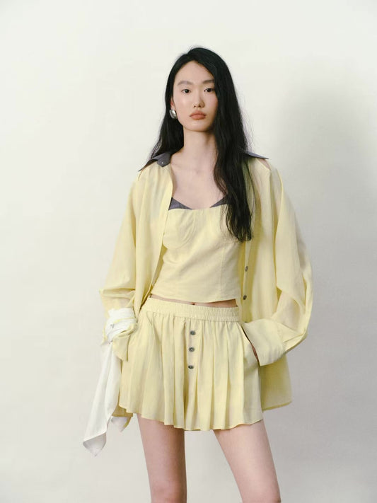 Icelynn Oversize Colour Block Suitset - Top & Skort