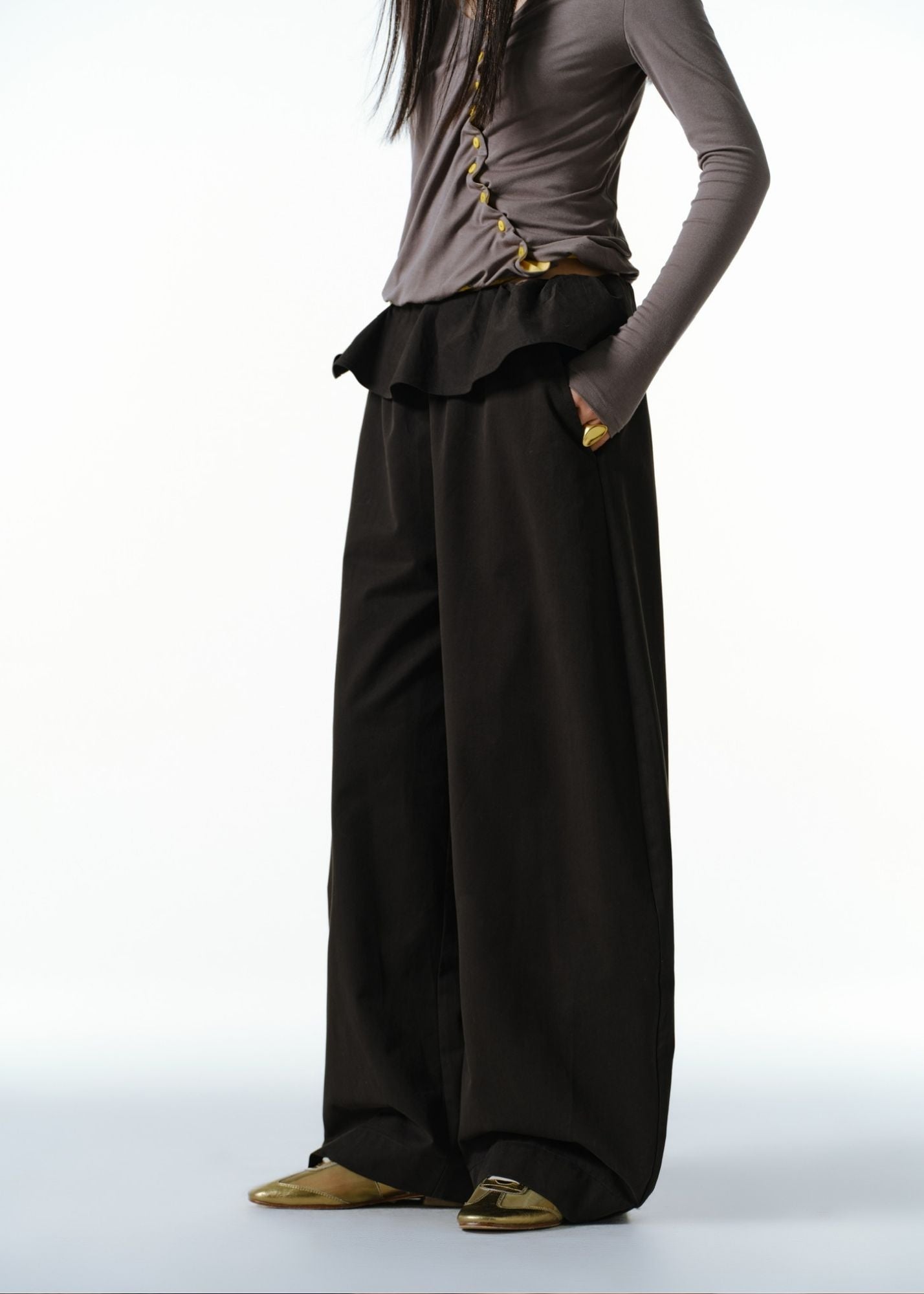 Mirabella Ruffle Wide Leg Pant