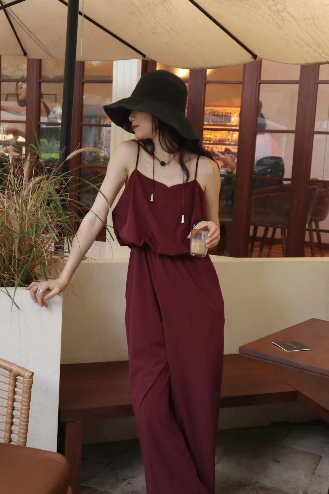 Zya Bubble Sleeveless Jumpsuit
