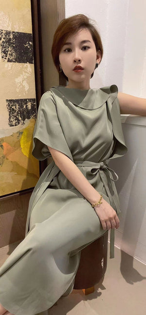 Gemma Drop Shoulder Silk Dress