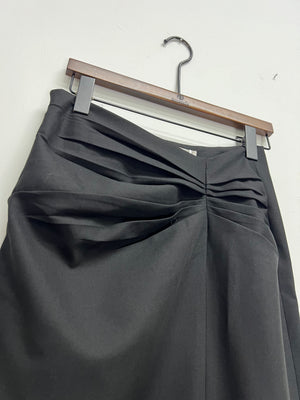 Callie Gathered Front Slit Skirt