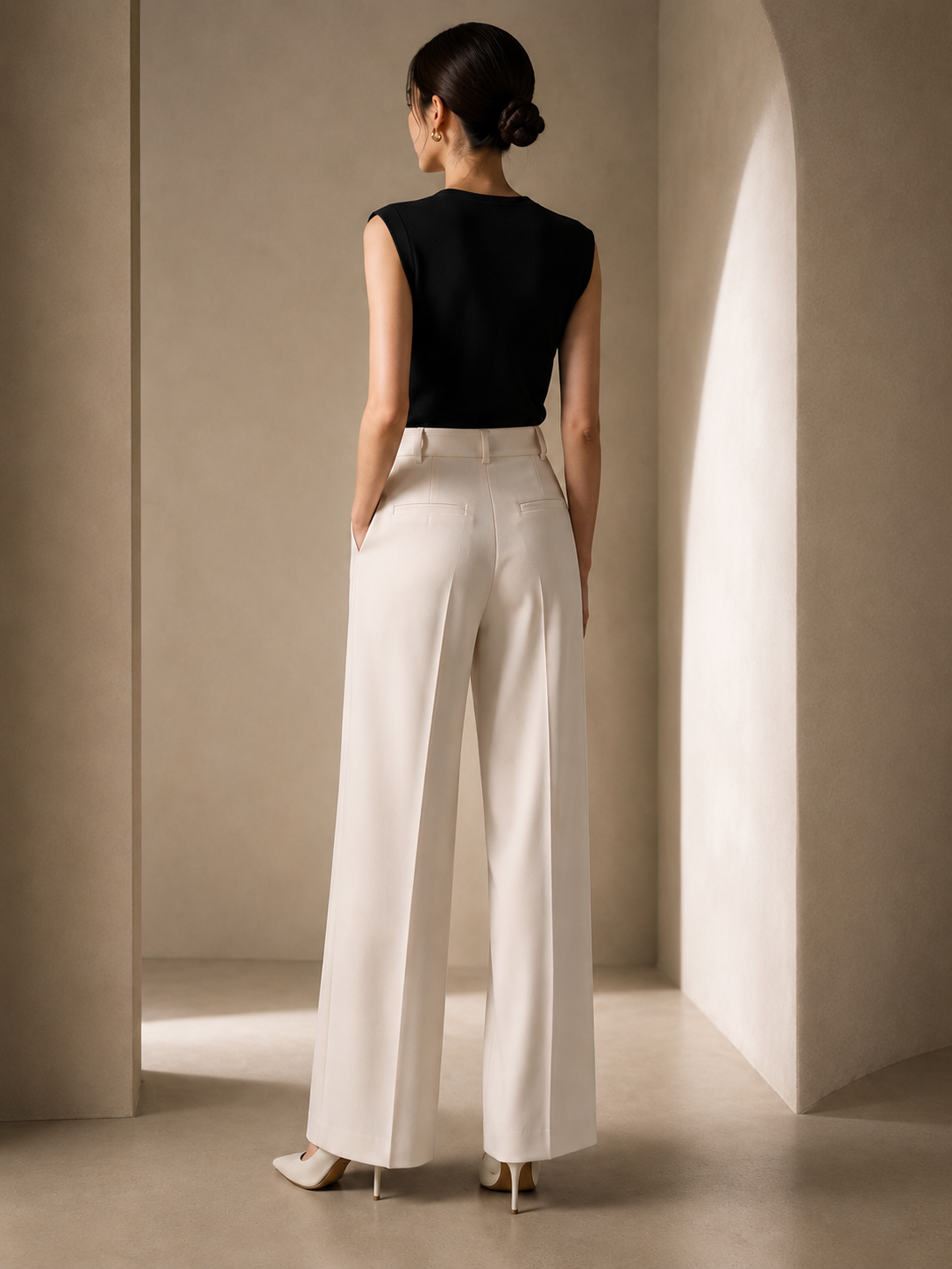 Seiko Pleated Wide-Leg Trousers