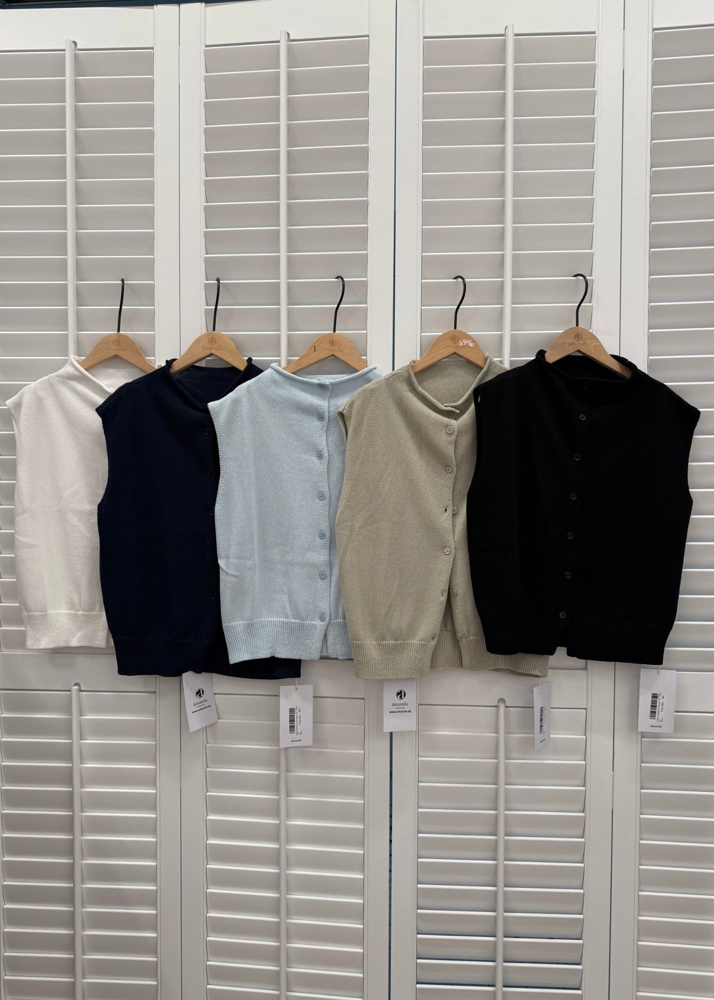 Evelina Knitting Front Button Top
