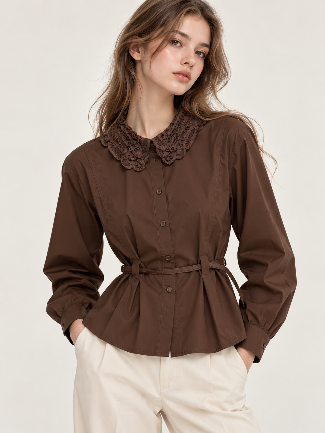 Alina Lace Collar Top