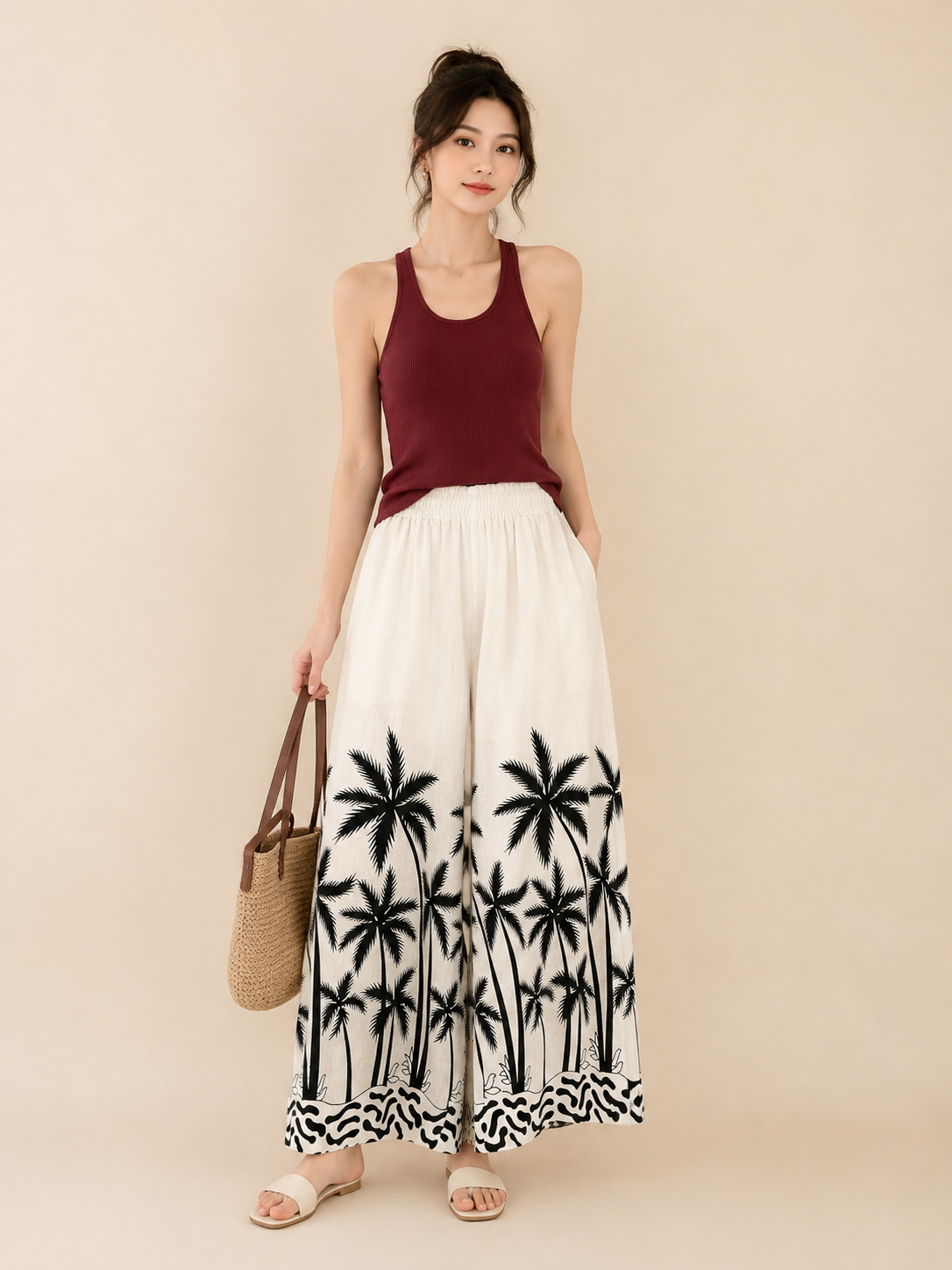 Tropical Breeze Wide-Leg Pants