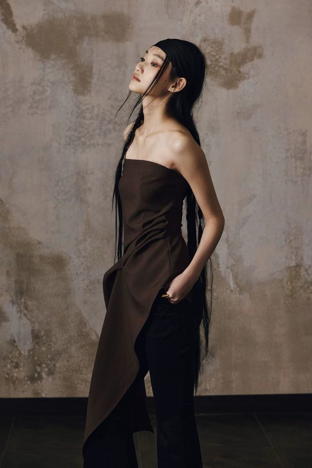 Allegra Asymmetrical Tube Top