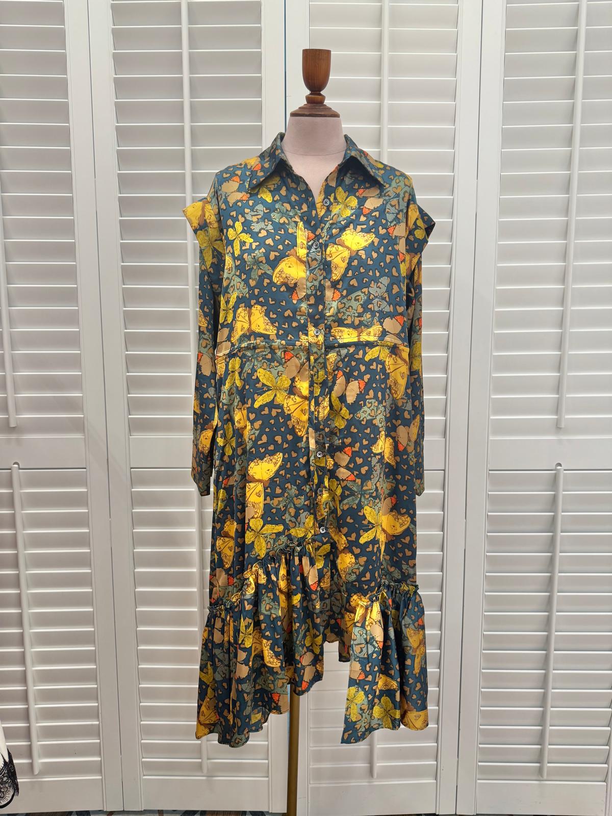Delia Long Sleeve Butterfly Dress