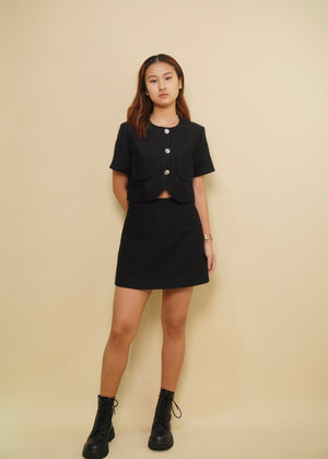 Seona Tweed Top & Mini Skirt Set