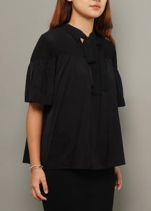Meredith Pleated Shoulder Top