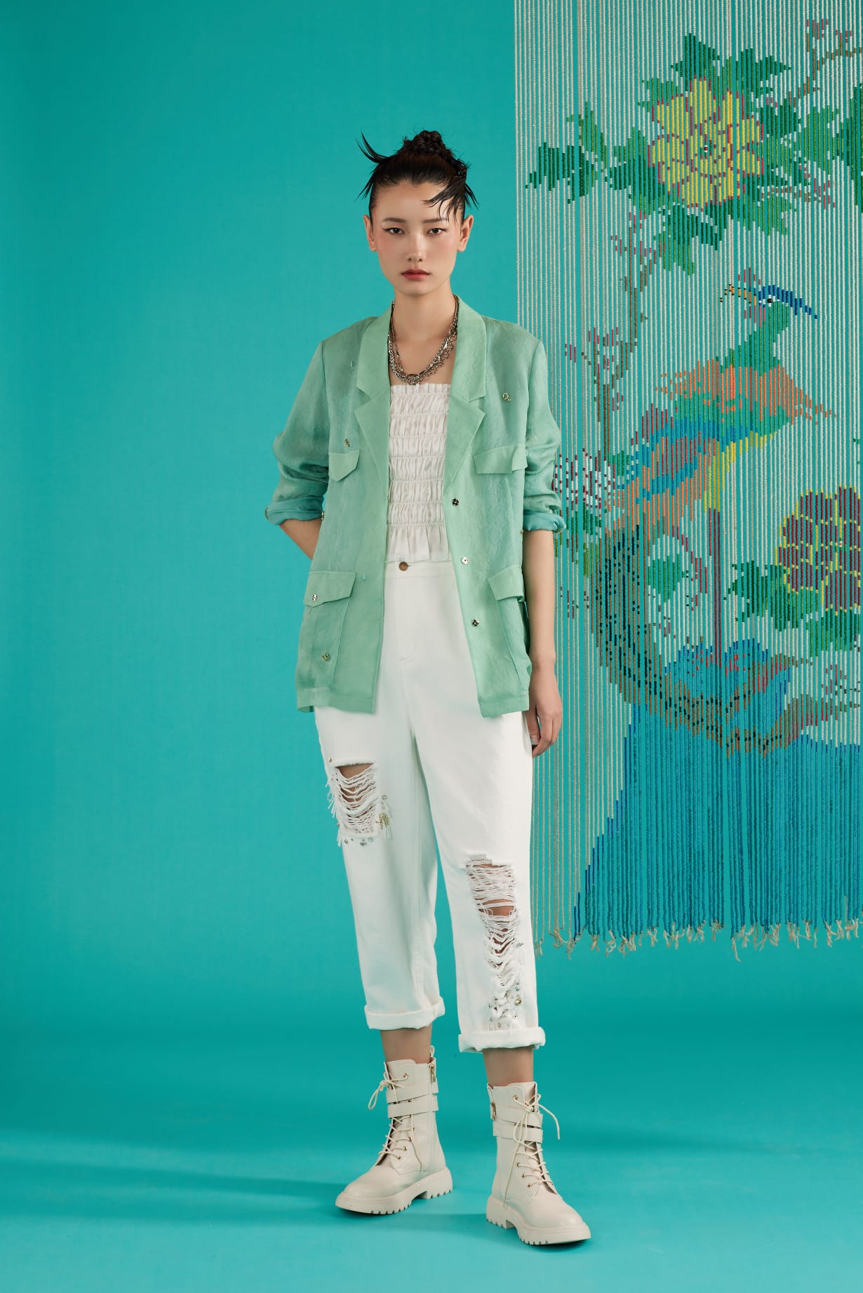Kerensa Silk Organza Blazer