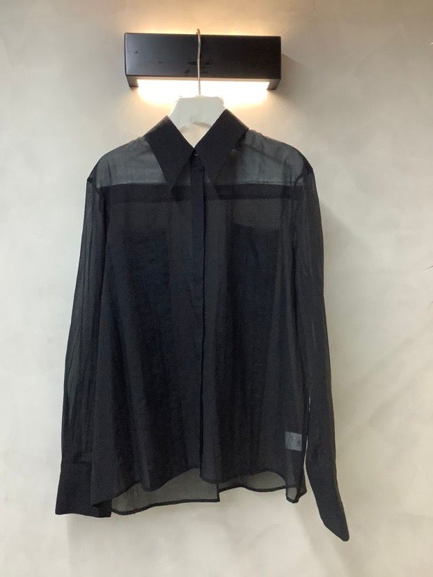 Adela Double Pocket Sheer Blouse