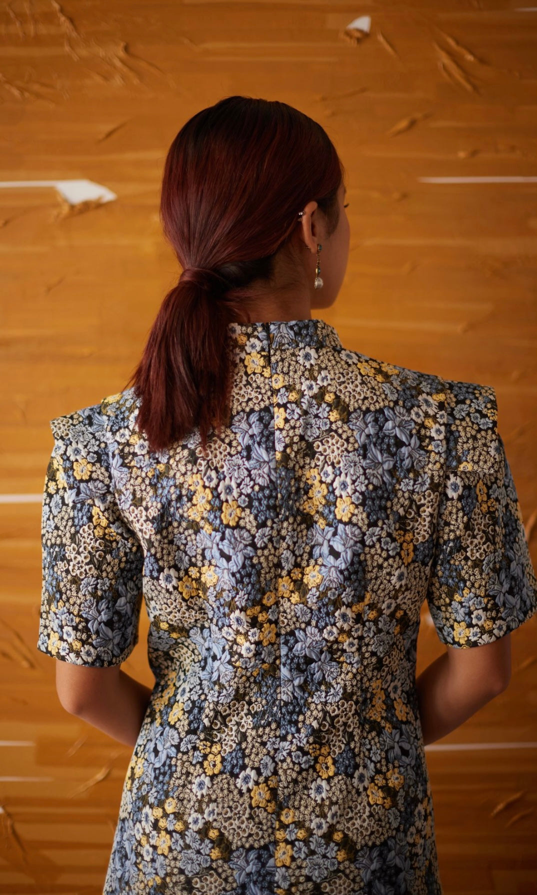 Anemone Color Block Split Cheongsam