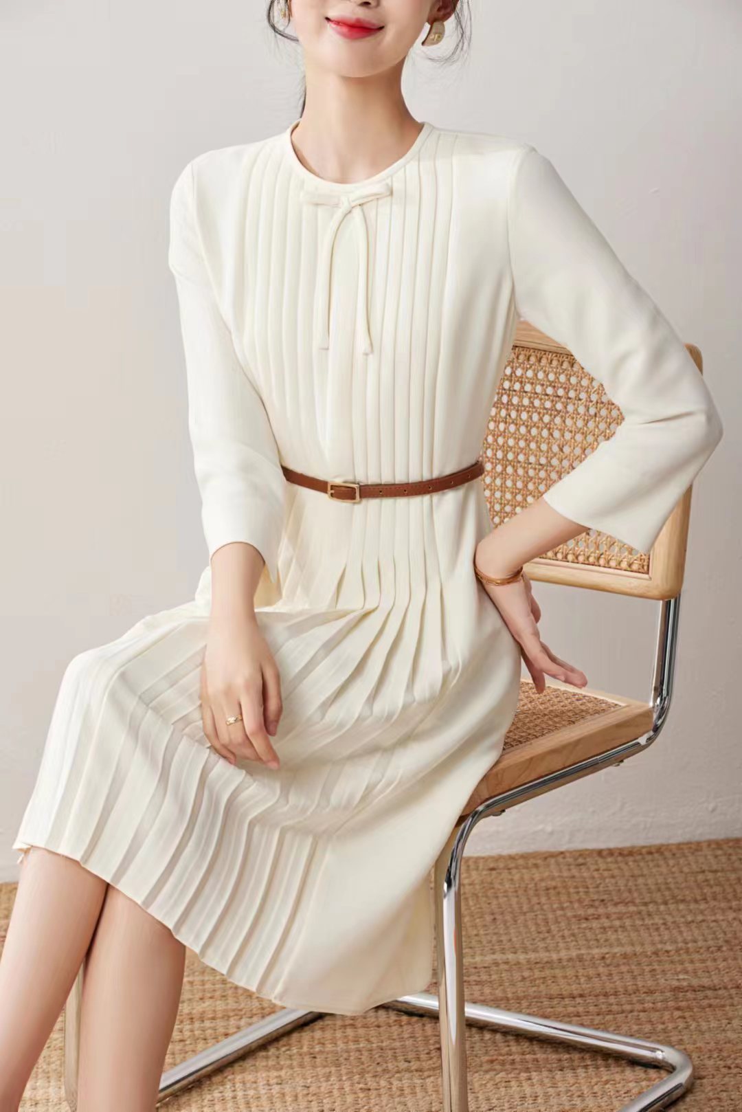 Annette Front Pleated Dress