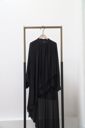 Blanchett Asymmetrical Silk Dress