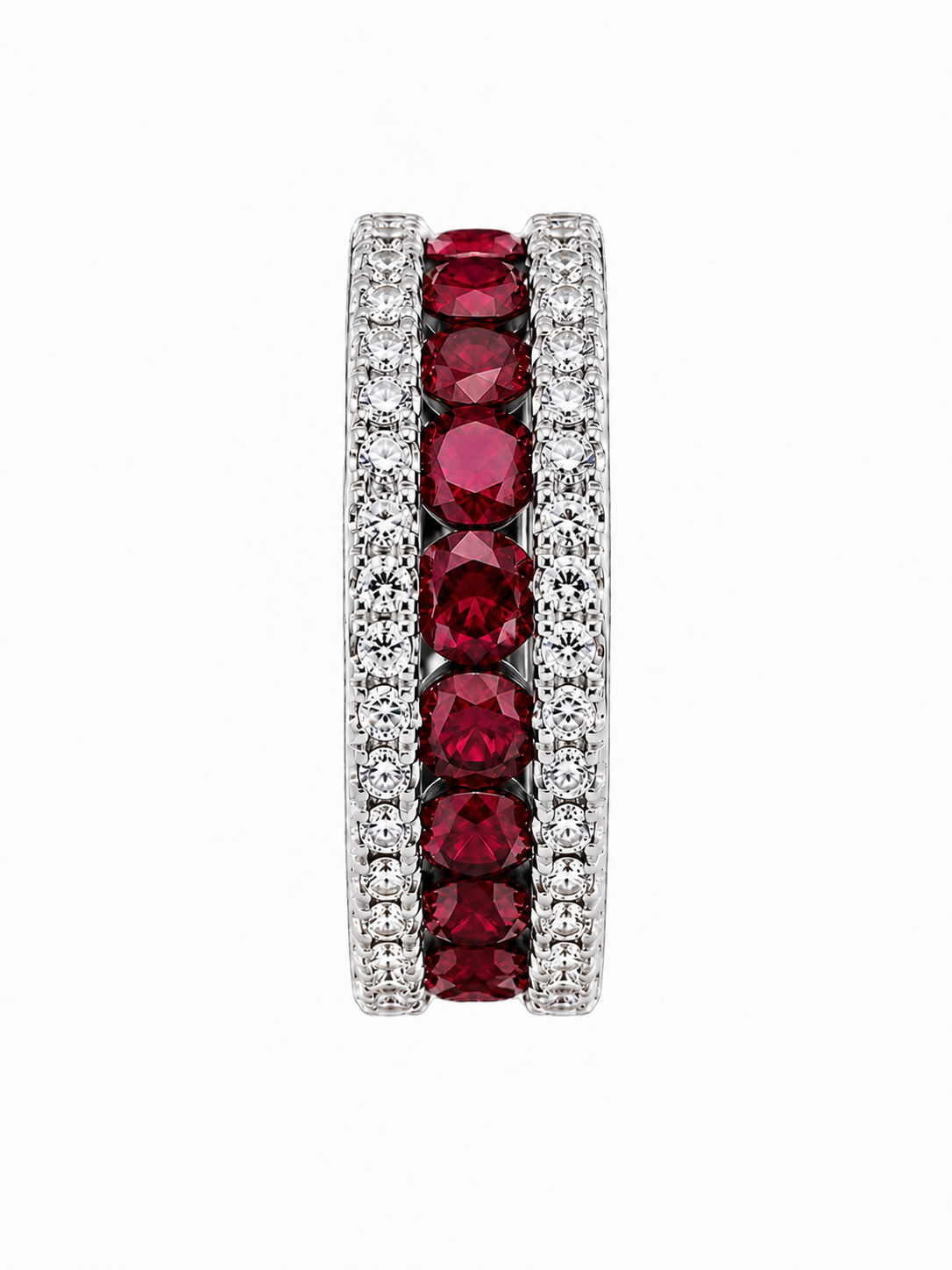 Crimson Arc Lab-Grown Ruby Earrings
