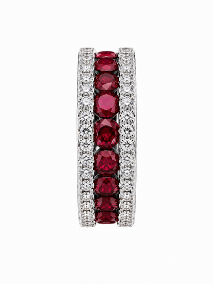 Crimson Arc Lab-Grown Ruby Earrings