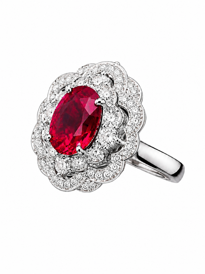 Crimson Éclat Lab-Grown Ruby Ring