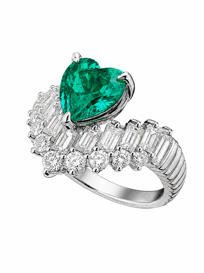 Emerald Embrace Lab-Grown Emerald Ring