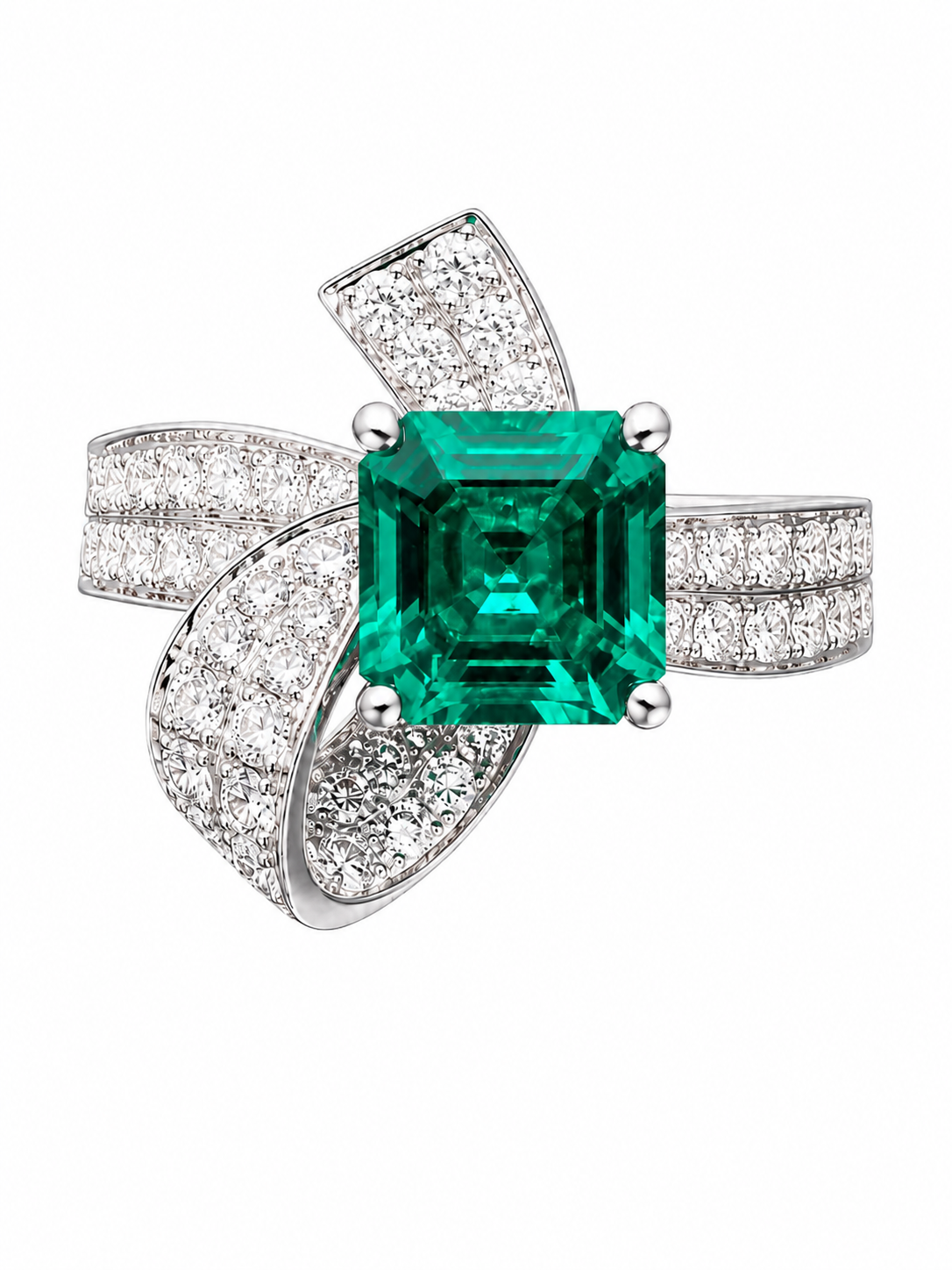 Verdant Éclat Lab-Grown Emerald Ring
