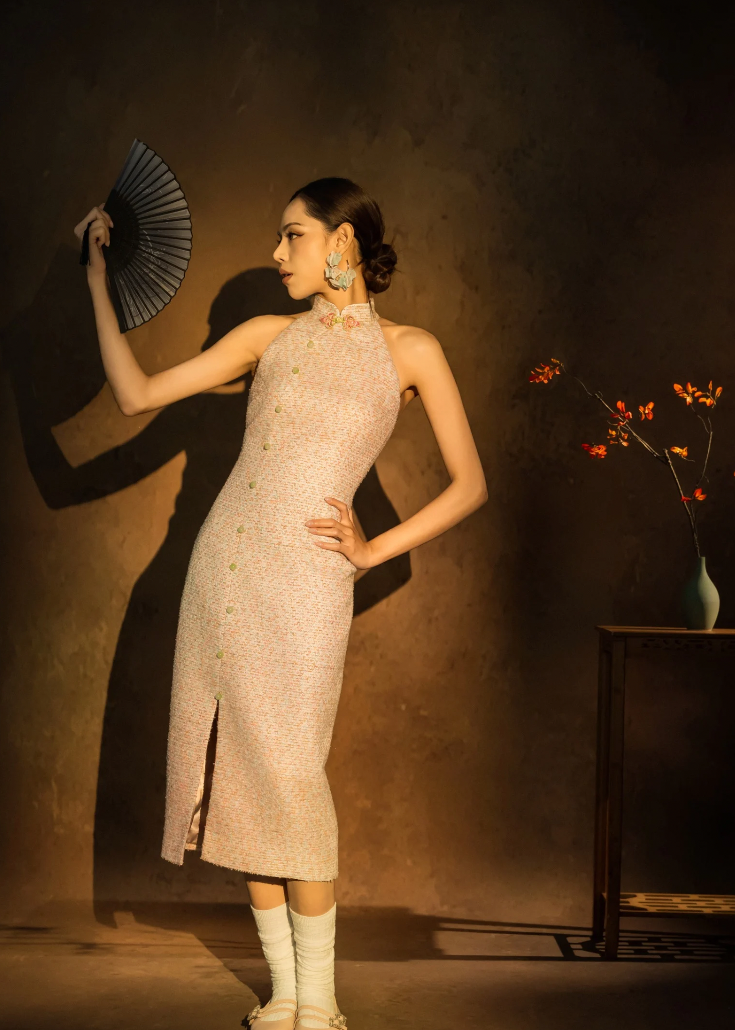 [Bespoke] YaLei Halter Neck Cheongsam