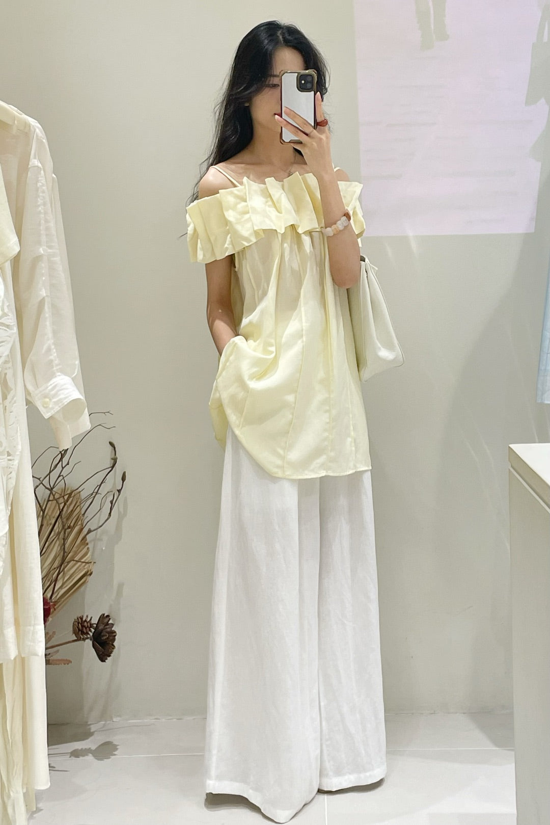 Yara Front Gathered Off Shoulder Top
