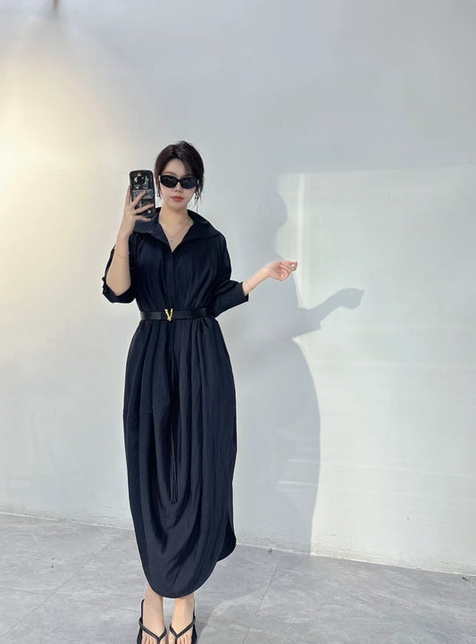 Lou Collar Dripped Dress