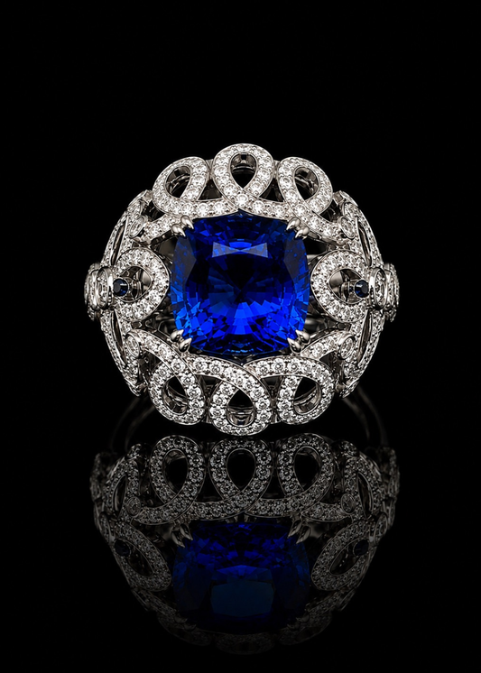 Crown of Windsor Lab Grown Sapphire Ring