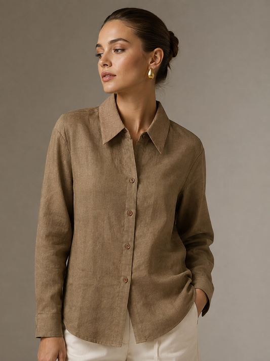 Gabriella Linen Shirt Blouse