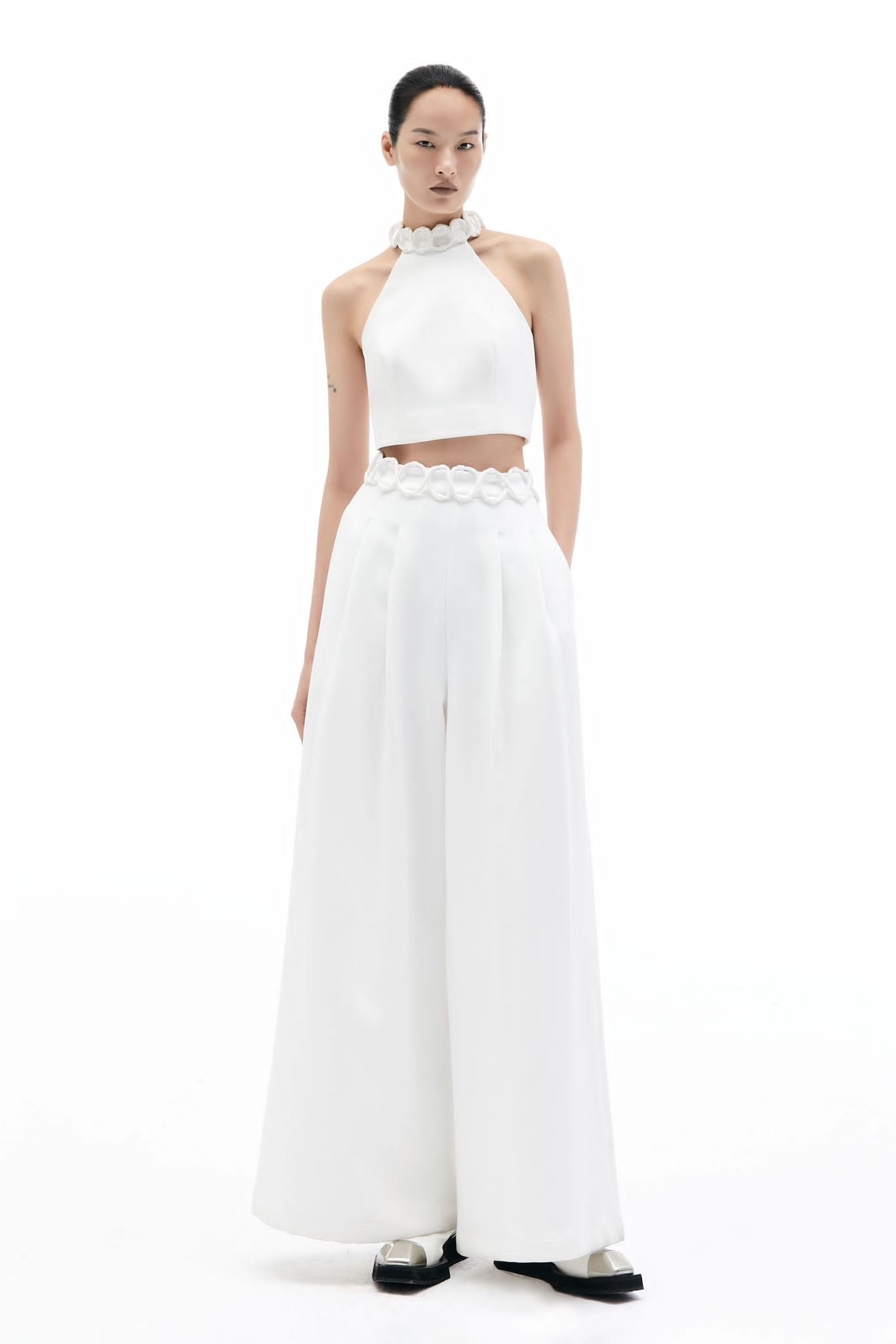 Juniper Front Pleated Wide Leg Pant