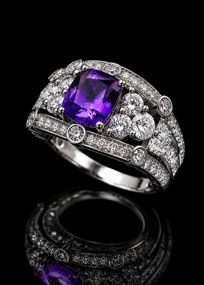 Violet Duchess Lab Grown Sapphire Ring
