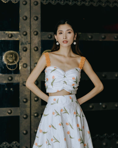 [Custom Made] Marlowe Crop Top Maxi Skirt Set