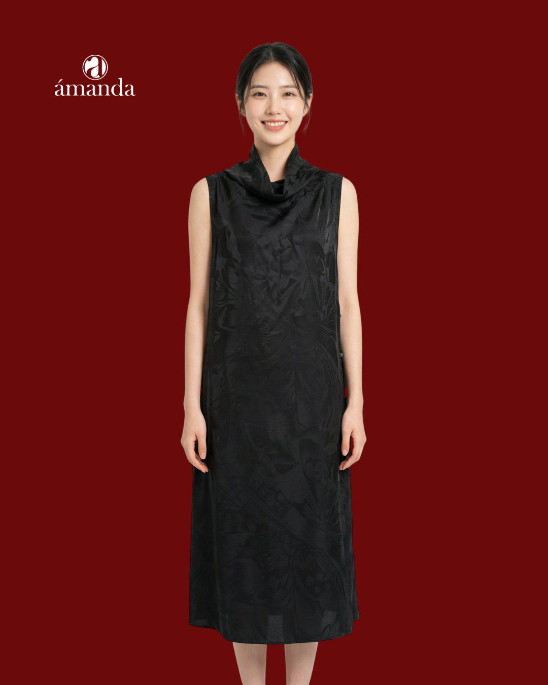 [Bespoke] Toulouse High Collar Turtle Neck Outer Dress