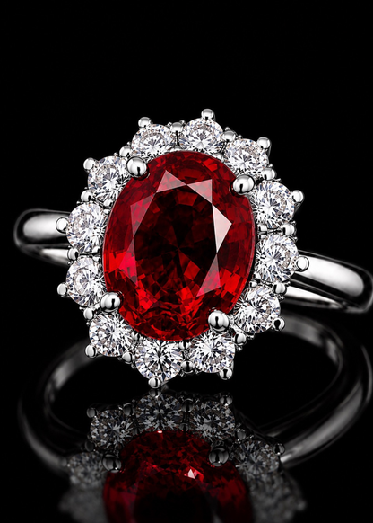 Scarlet Halo Ruby Ring