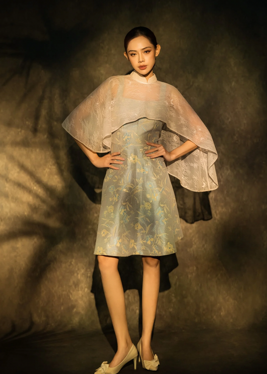 [Bespoke] GuYu Embossed Sleeveless Dress
