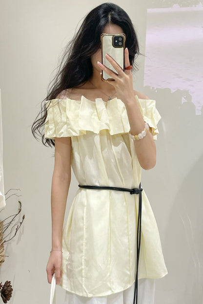 Yara Front Gathered Off Shoulder Top