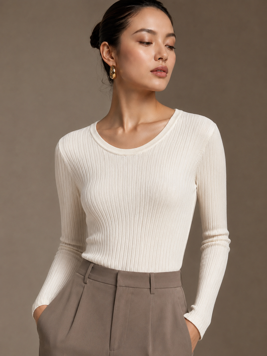 Adeline Round Neck Knitting Top