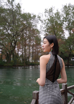 [BESPOKE] Delbee Cut Off Back Maxi Cheongsam