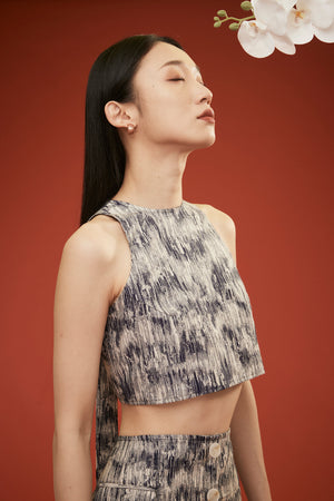 Wu Painting Asymmetrical Skirt
