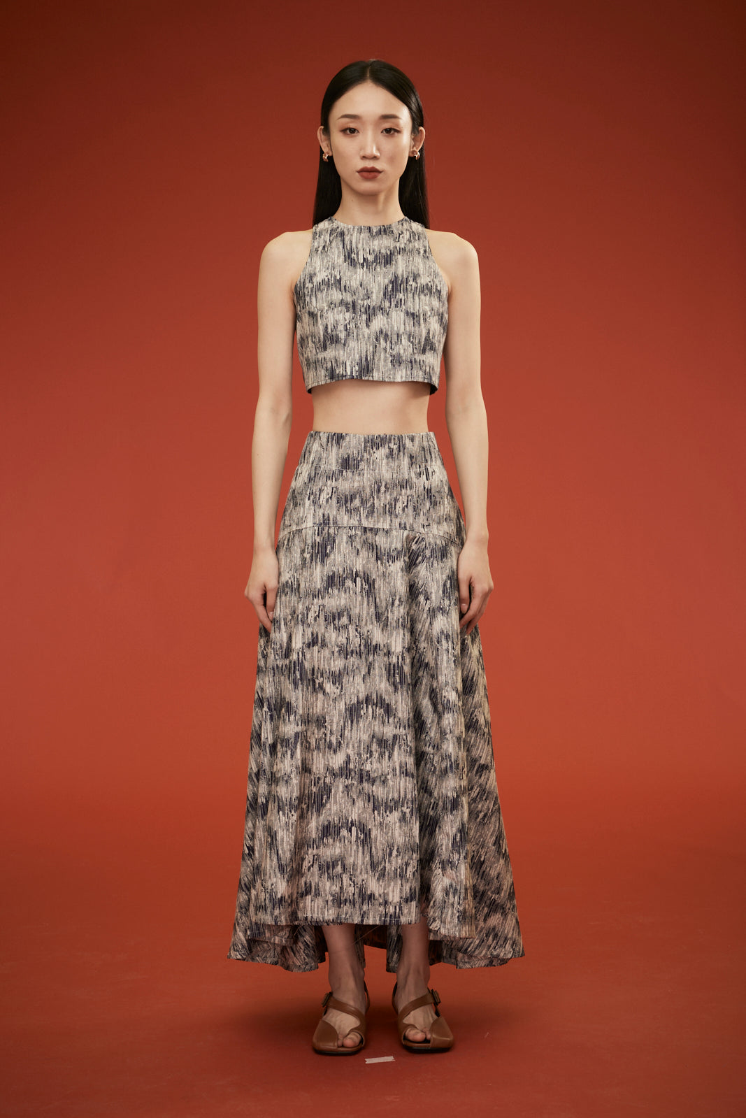 Wu Painting Asymmetrical Skirt