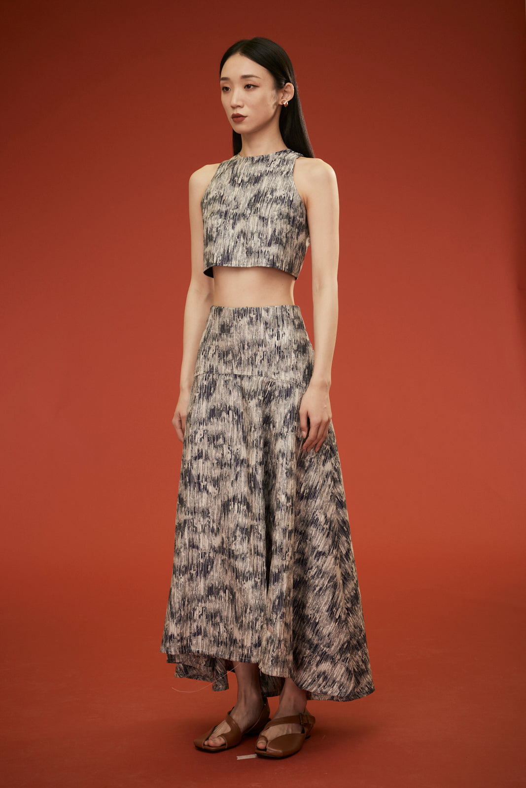 Wu Painting Asymmetrical Skirt