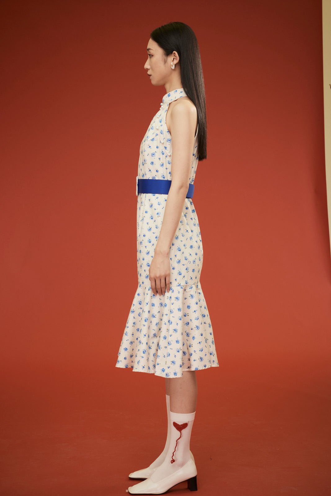 [BESPOKE] Jing Halter Cotton Cheongsam Dress