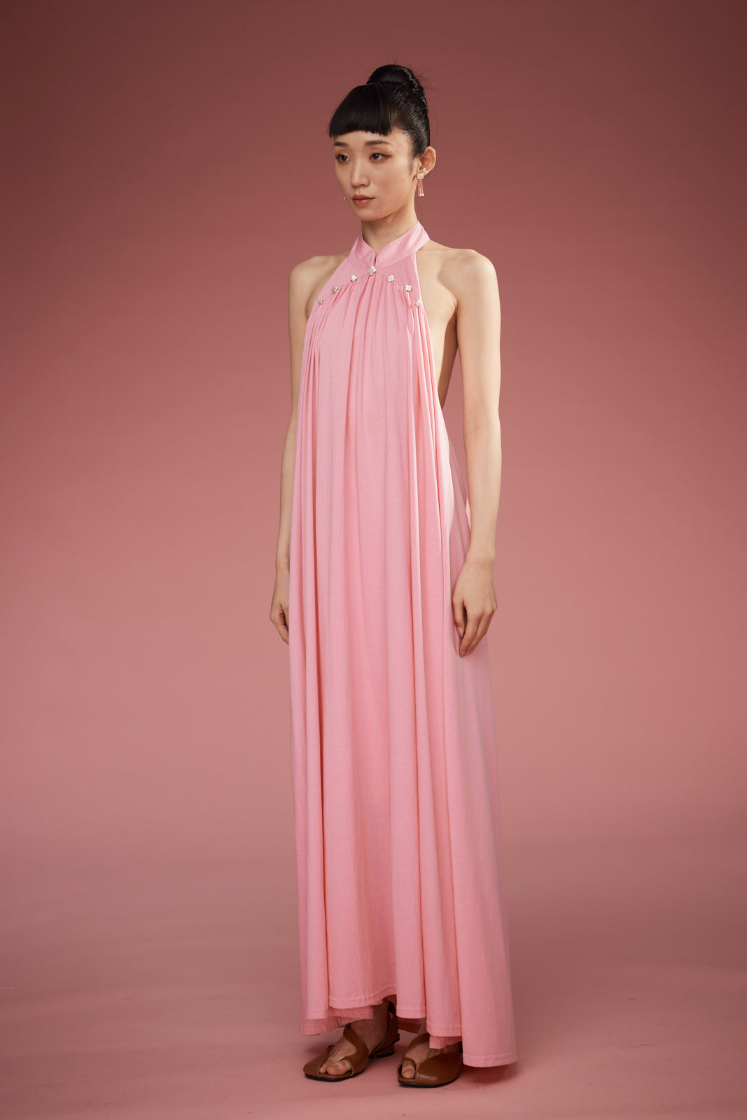 XinYin Halter Neck Maxi Dress