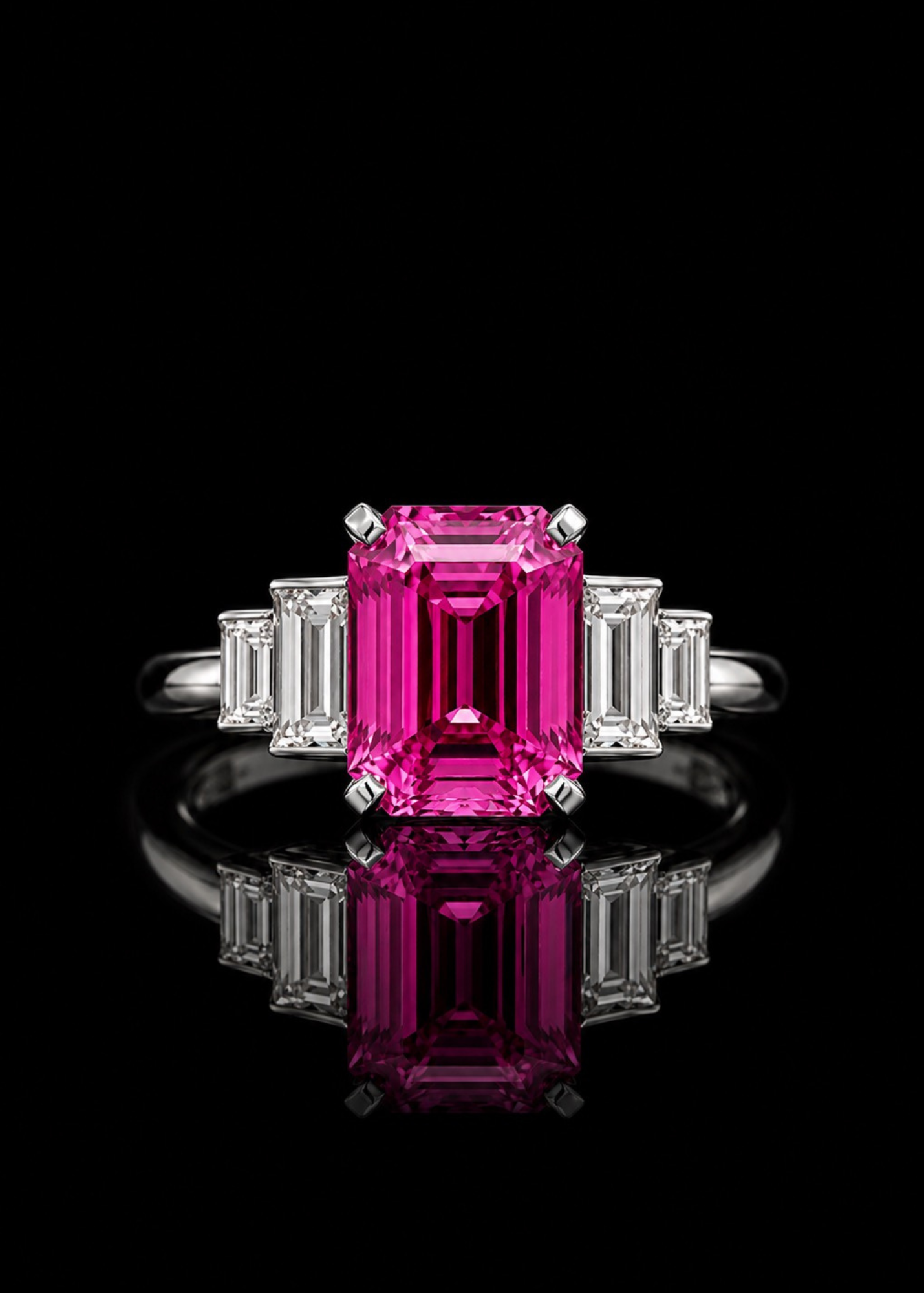 Rosé Majesty Lab Grown Pink Sapphire Ring