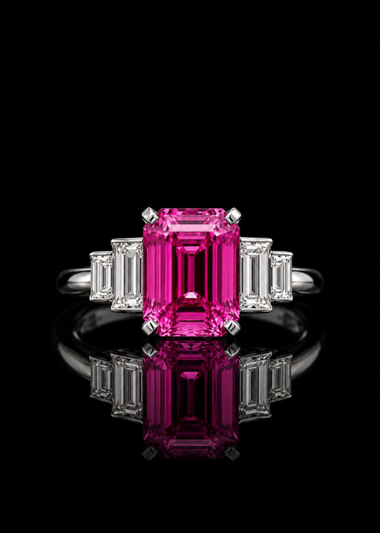 Rosé Majesty Lab Grown Pink Sapphire Ring
