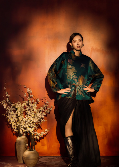 Jiya Long Sleeve Oriental Blazer